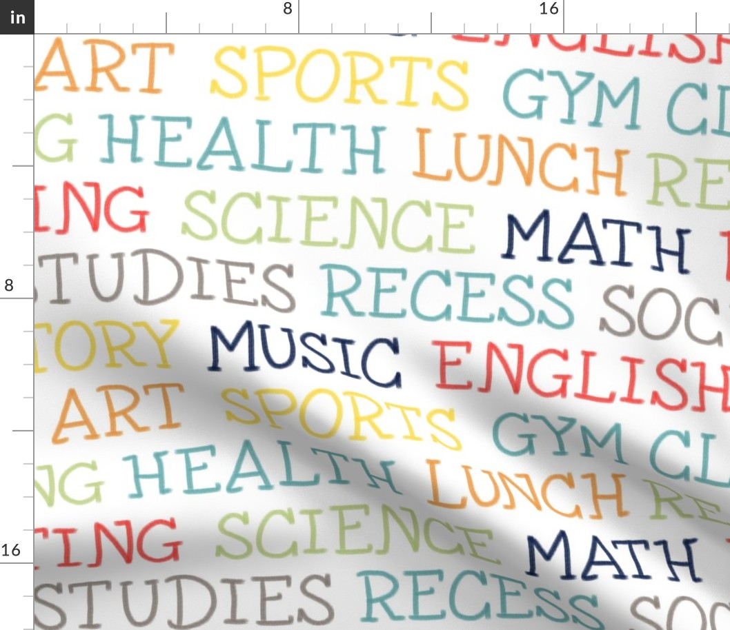 Back to School Stem Math English Art Science Sports Music Health History by Angel Gerardo - Large Scale