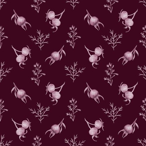 Dog roses and herbs (toned on violet)