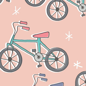 Pink Bikes - Pink BG - LARGE