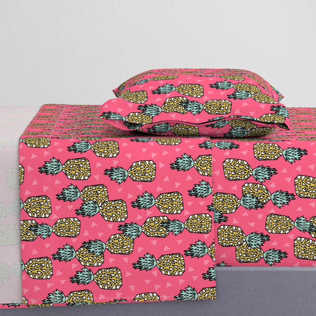 pineapple fabric // sweet tropical exotic hawaii summer pink tropical fruits