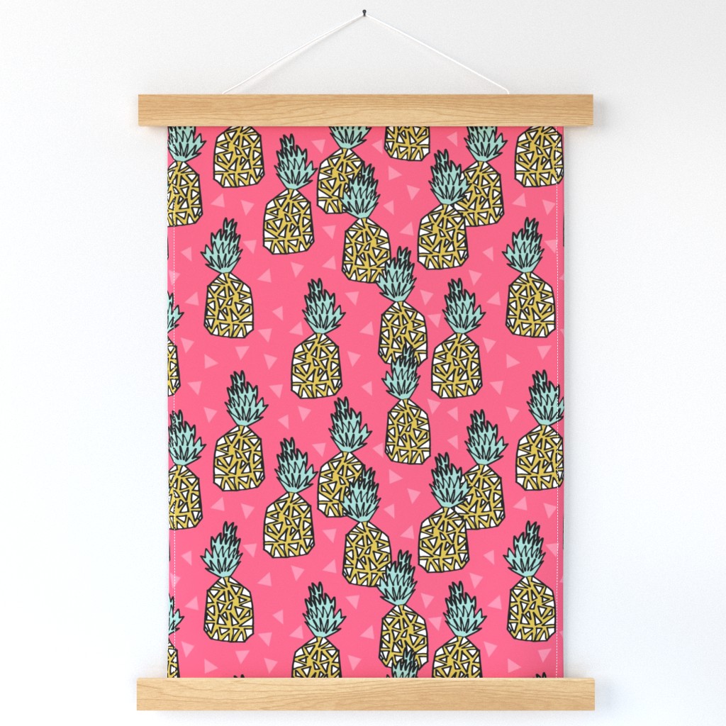 pineapple fabric // sweet tropical exotic hawaii summer pink tropical fruits