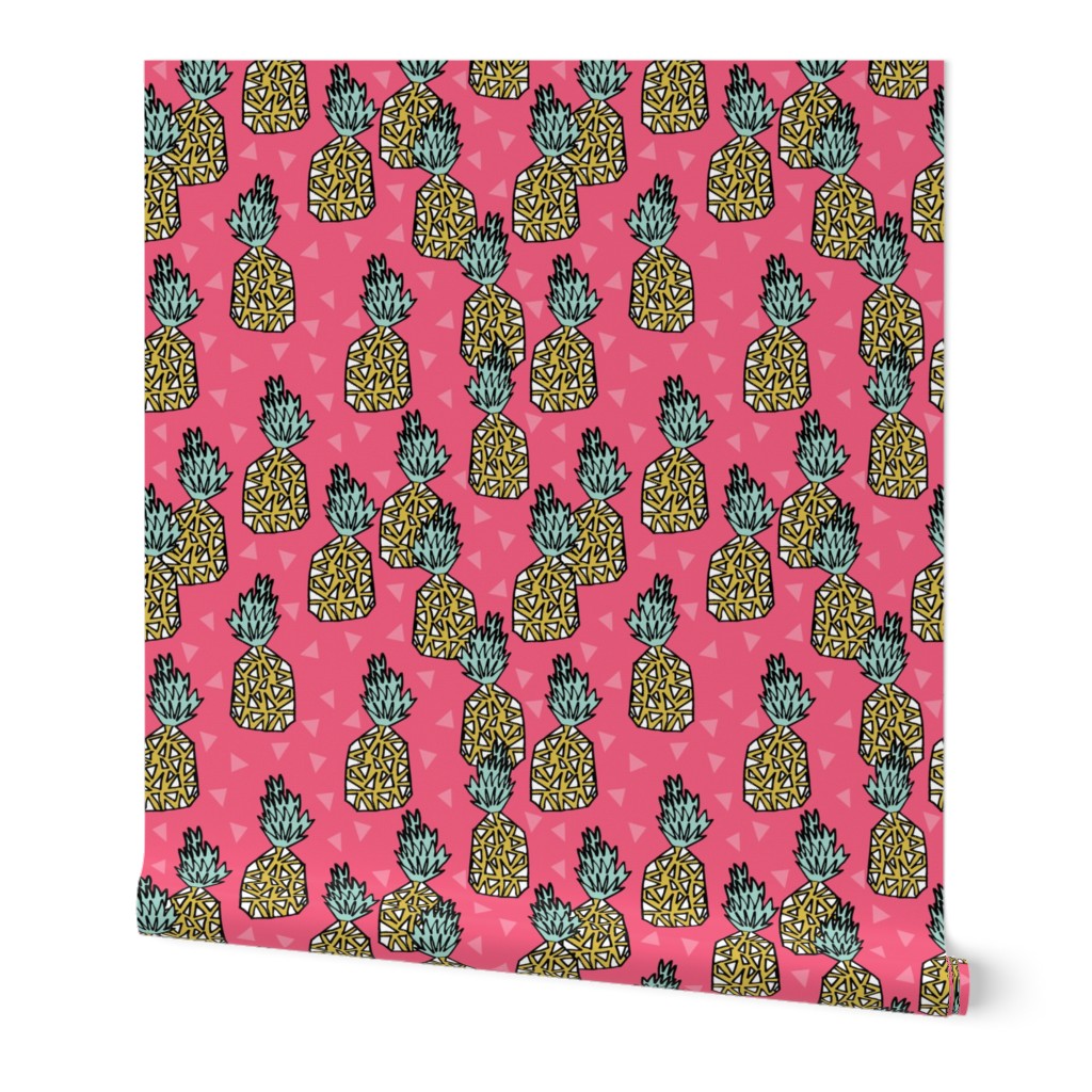 pineapple fabric // sweet tropical exotic hawaii summer pink tropical fruits