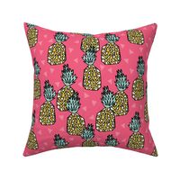 pineapple fabric // sweet tropical exotic hawaii summer pink tropical fruits