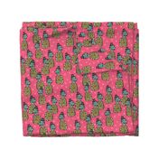pineapple fabric // sweet tropical exotic hawaii summer pink tropical fruits