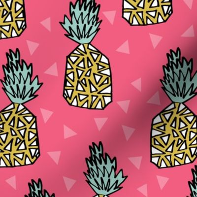 pineapple fabric // sweet tropical exotic hawaii summer pink tropical fruits