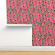 pineapple fabric // sweet tropical exotic hawaii summer pink tropical fruits