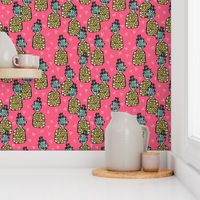 pineapple fabric // sweet tropical exotic hawaii summer pink tropical fruits