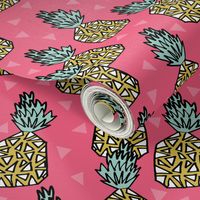 pineapple fabric // sweet tropical exotic hawaii summer pink tropical fruits