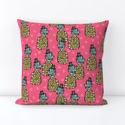 pineapple fabric // sweet tropical exotic hawaii summer pink tropical fruits