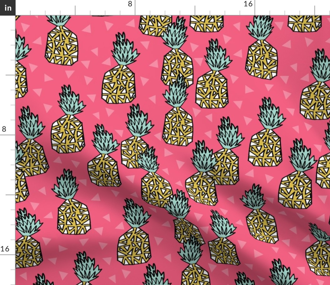 pineapple fabric // sweet tropical exotic hawaii summer pink tropical fruits