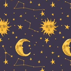 vintage sun and moon