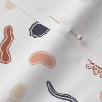 Vintage Microbiology - White Outlines on White