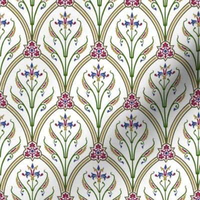 Iris Damask Medieval Pattern