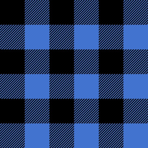 3" scale - blue and black plaid - construction coordinate LAD20BS