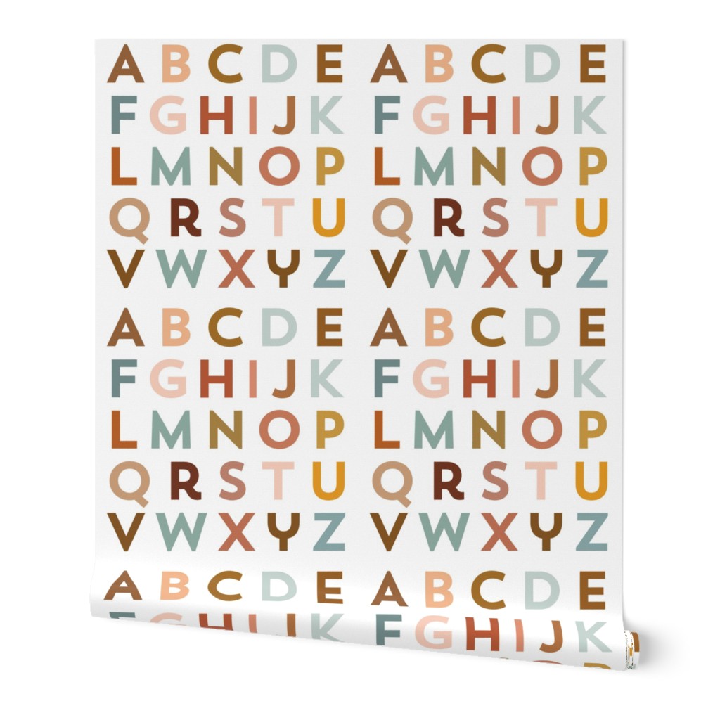 6" square: mums and pumpkins alphabet