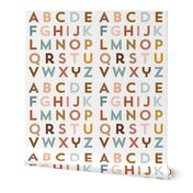 6" square: mums and pumpkins alphabet