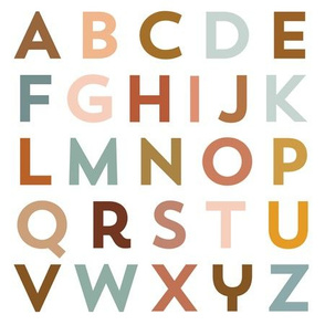9" square: mums and pumpkins alphabet
