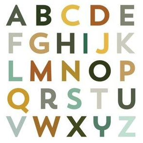 6" square: dandelion alphabet