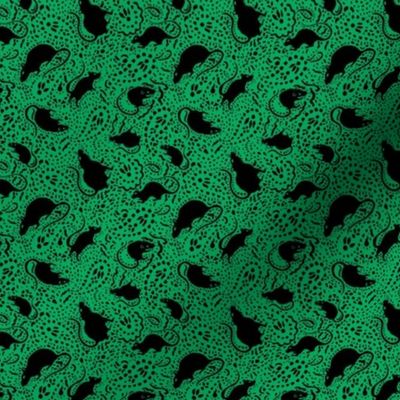 Paisley Rats Mosaic 3-inch green black