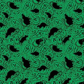 Paisley Rats Mosaic 3-inch green black