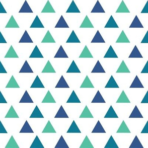 8" Triangles Eternal Ocean Colors Geometric Pattern