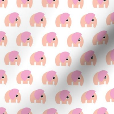 Scandinavian style elephants in a row sweet baby jungle animals nursery pink peach