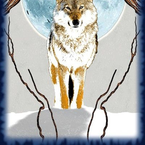 life size wolf wall sticker