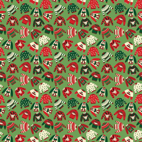 Ugly Christmas Sweaters green, red, white - Small