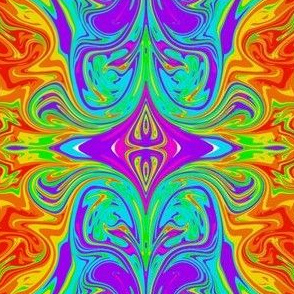 Bright Rainbow Swirls 