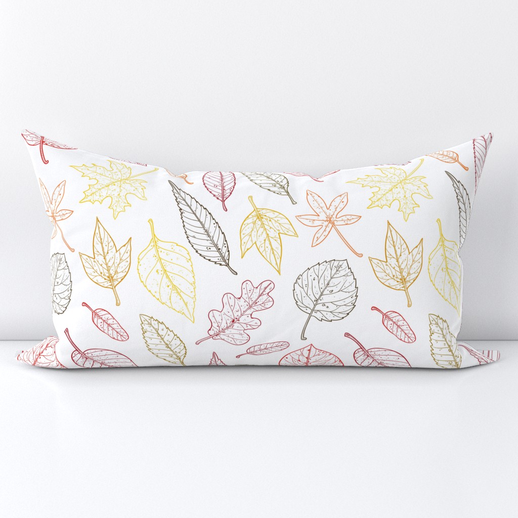 Autumn Leaves Lumbar Throw Pillow