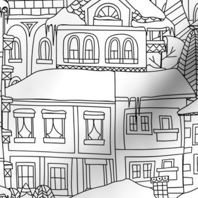 Doodle town , lineart
