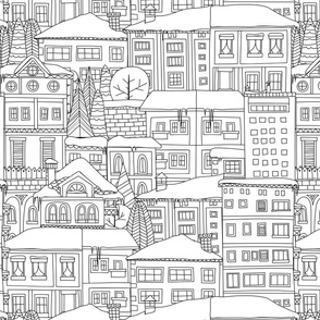 Doodle town , lineart