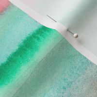 Ombre watercolor Sunset Green Pink