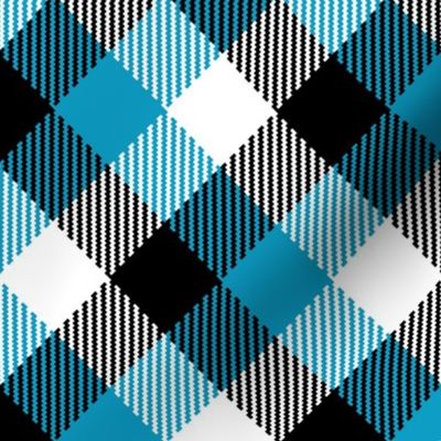 Blue plaid diagonal check