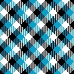 Blue plaid diagonal check