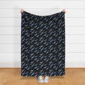 Koi Fish - Medium - Blue and Black