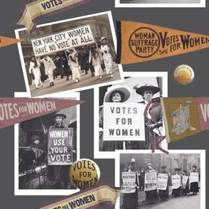 Votes for Women Suffrage Fabric