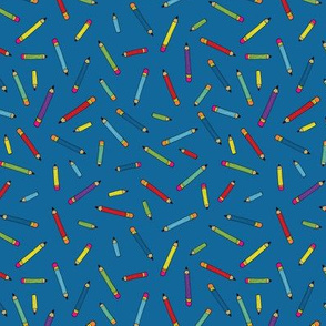 Pencil scatter - blue - Small by Cecca Designs