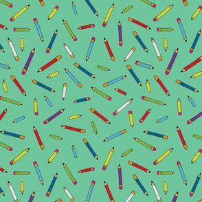 Pencil scatter - mint green - Small by Cecca Designs