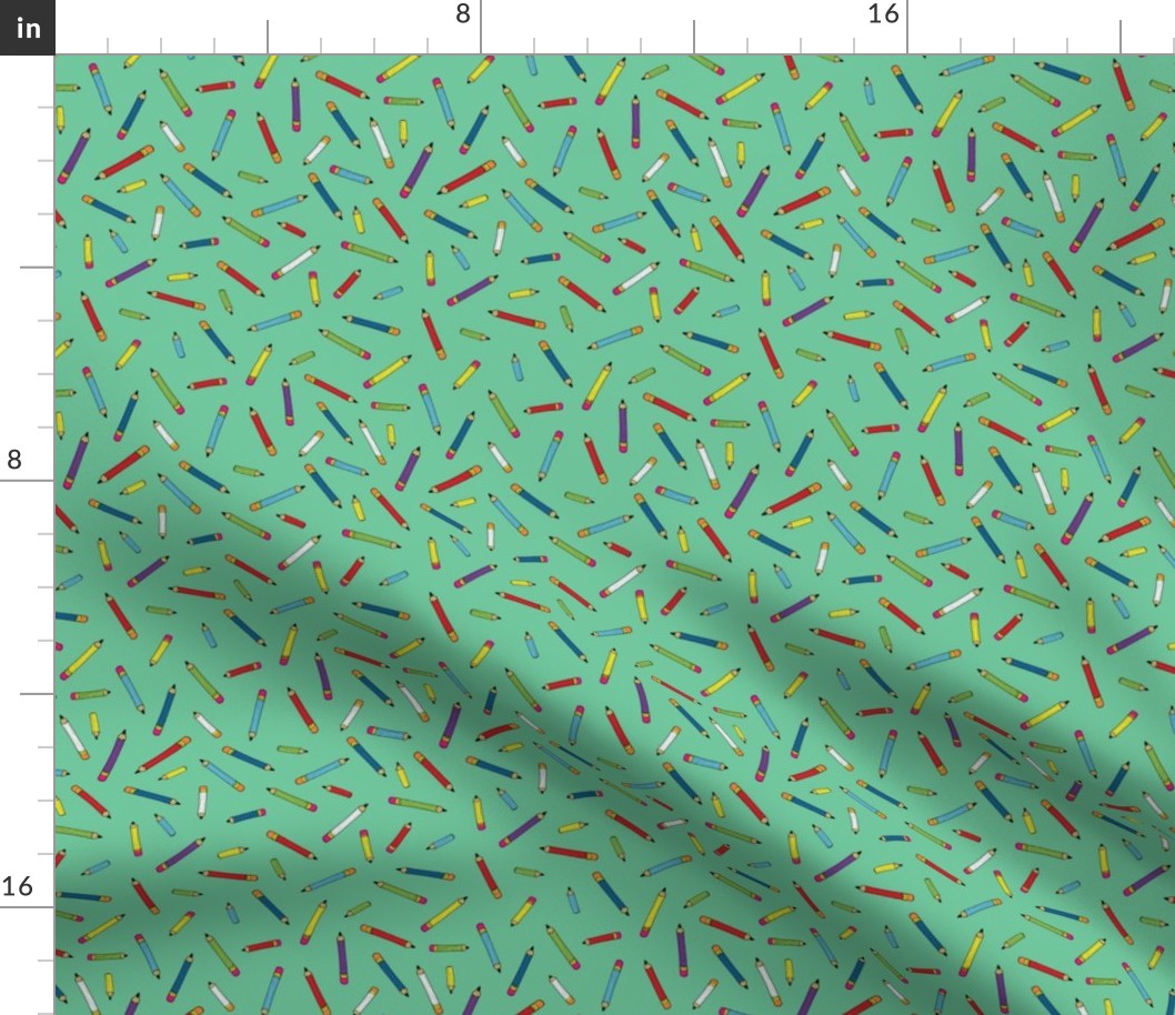 Pencil scatter - mint green - Small by Cecca Designs