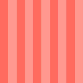 Thick Vertical Coral Stripes