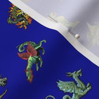 Medieval Dragons and Monsters Small - Blue