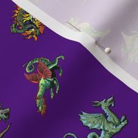 Medieval Dragons and Monsters Small - Purple