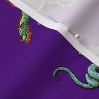 Medieval Dragons and Monsters - Purple
