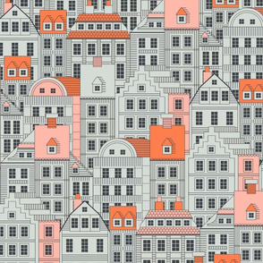 German city (pink and gray)