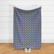 Funky Dotty Floral in Blue