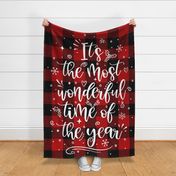 The Most Wonderful Time of the Year Minky Blanket 54 x 72 inches