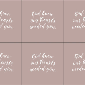 6 loveys: mauve // god knew our hearts needed you