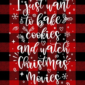 Cookies and Christmas Movies rotated - 54 x 72 inches