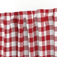 1" Woven Buffalo Check - Red and White (buffalo plaid, red and white plaid, buffalo check, faux woven texture, christmas, red, cardinal, ruby, winter, one inch scale)